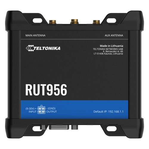 NHT-RUT956-GLOBAL.jpg Teltonika RUT956400500 RUT956 Global Version Industrial Cellular Router, PSU
