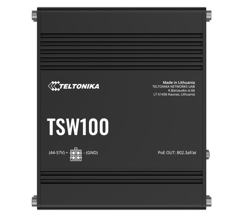 NHT-TSW100.jpg Teltonika TSW100010020 TSW100 Industrial POE+ Ethernet Switch