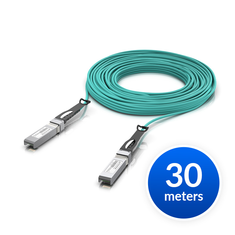 NHU-UAC-AOC-SFP10-30.jpg Ubiquiti UACC-AOC-SFP10-30M 10 Gbps Long-Range DAC