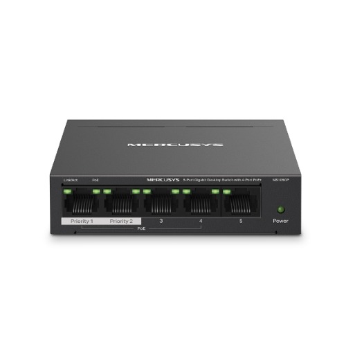 NWMS-MS105GP.jpg TP-LINK MS105GP Mercusys 5-Port Gigabit Desktop Switch with 4-Port