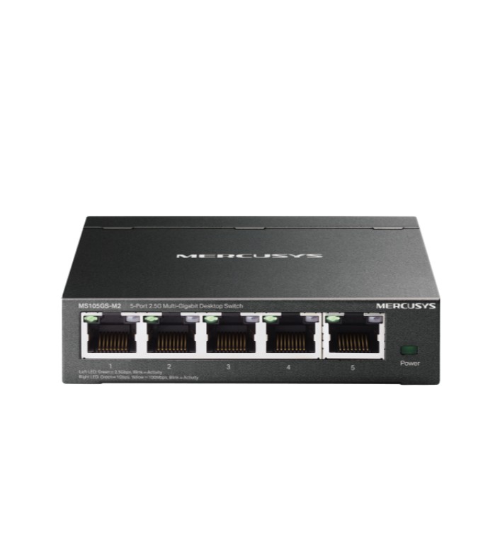 NWMS-MS105GS-M2.jpg TP-LINK MS105GS-M2 Mercusys 5-port 2.5G Multi-Gigabit Desktop Switch, 5×