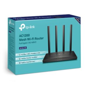 TP-LINK Archer A6 AC1200 Wireless MU-MIMO Gigabit Router (OneMesh) Dual-Band