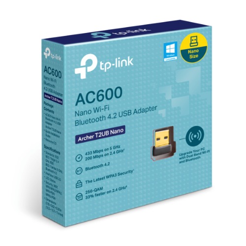 NWTL-ARCHERT2UBNANO.jpg TP-LINK Archer T2UB Nano AC600 Nano Wi-Fi Bluetooth 4.2 USB Adapter