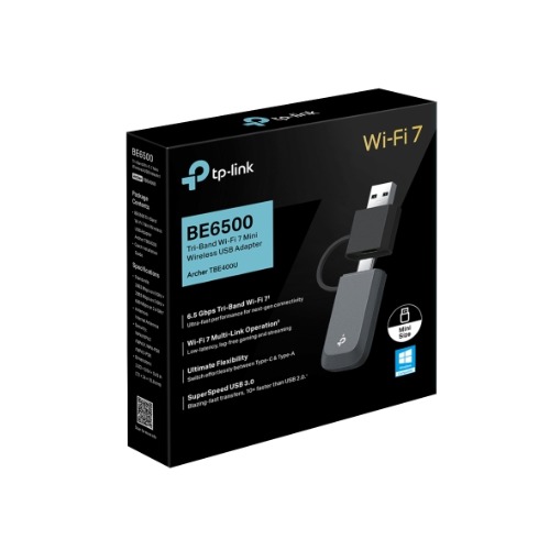 NWTL-ARCHERTBE400U.jpg TP-LINK Archer TBE400U BE6500 Tri-Band Wi-Fi 7 Mini Wireless USB