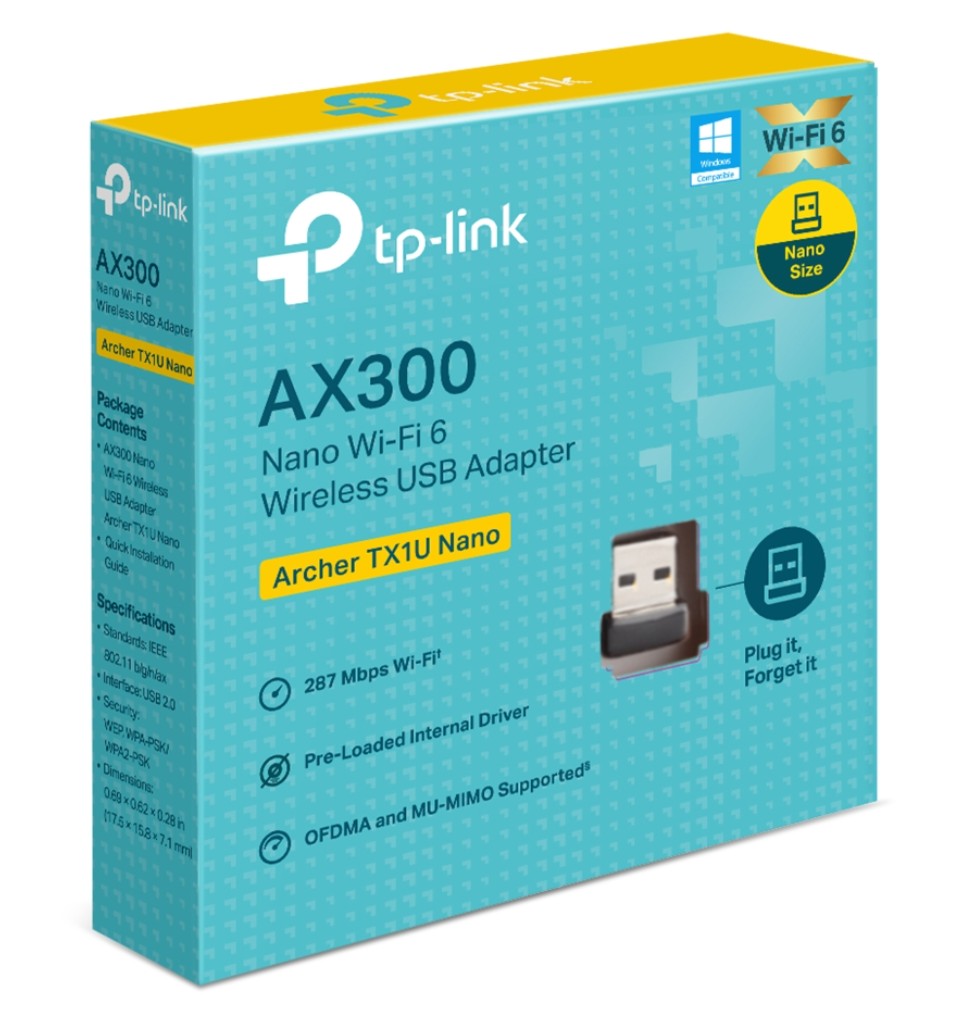 NWTL-ARCHERTX1U-NANO.jpg TP-LINK Archer TX1U Nano AX300 Nano Wi-Fi 6 Wireless USB Adapter