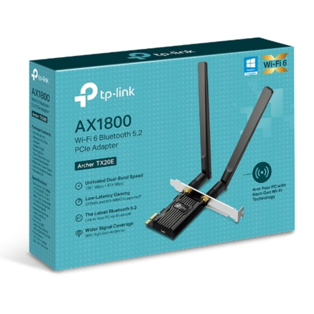 NWTL-ARCHERTX20E.jpg TP-LINK Archer TX20E AX1800 Wi-Fi 6 Bluetooth 5.2 PCIe Adapter