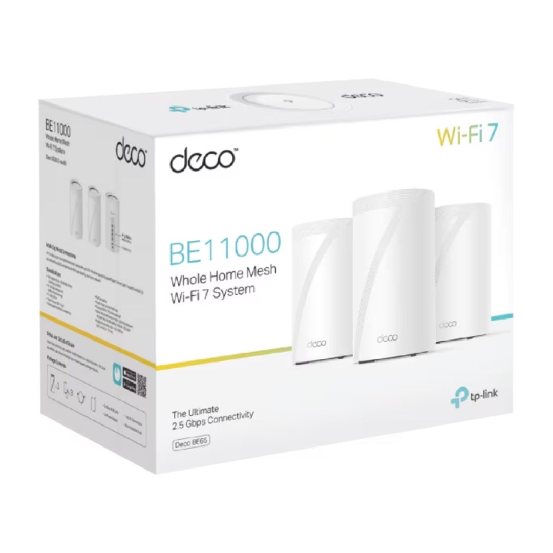NWTL-DECOBE65-3.jpg TP-LINK Deco BE65(3-pack) BE11000 Whole Home Mesh Wi-Fi 7 System