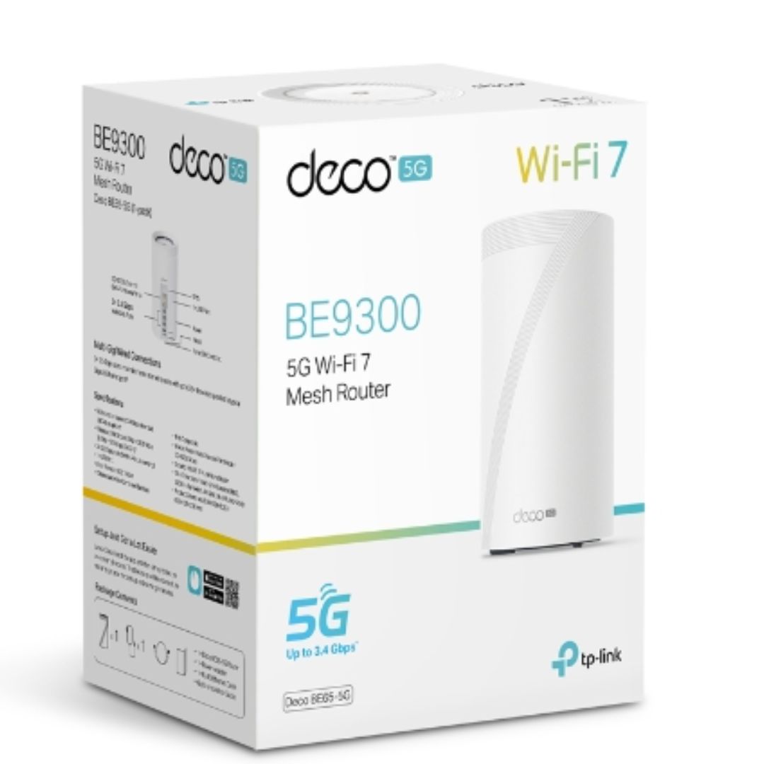 NWTL-DECOBE65-5G-1.jpg TP-LINK Deco BE65-5G(1-pack) 5G BE9300 Tri-Band Whole Home Mesh Wi-Fi