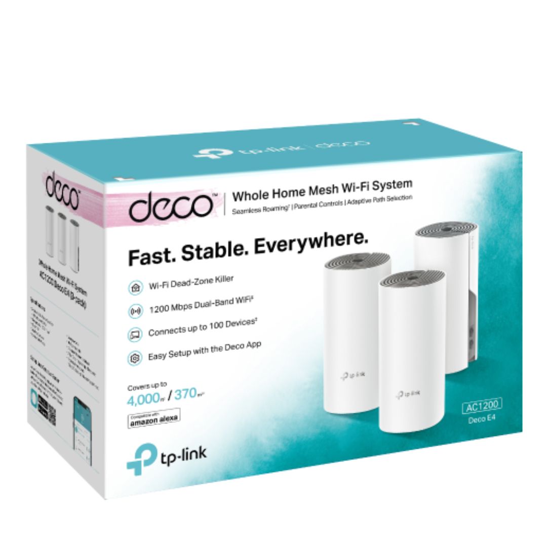 NWTL-DECOE4-3.jpg TP-LINK Deco E4(3-pack) AC1200 Whole Home Mesh Wi-Fi (3-Pack)