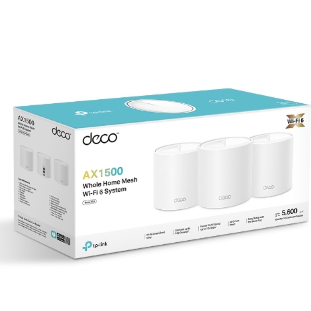 NWTL-DECOX1500-3.jpg TP-LINK Deco X1500(3-pack) AX1500 Whole Home Mesh Wi-Fi 6 System