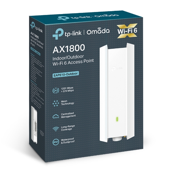 NWTL-EAP610-OUTDOOR.jpg TP-LINK EAP610-Outdoor (CH) Omada AX1800 Indoor/Outdoor WiFi 6 Access