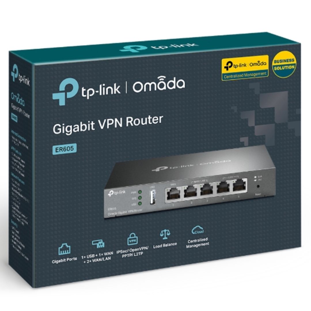 NWTL-ER605.jpg TP-LINK ER605 TL- (TL-R605) SafeStream Gigabit Multi-WAN VPN Router