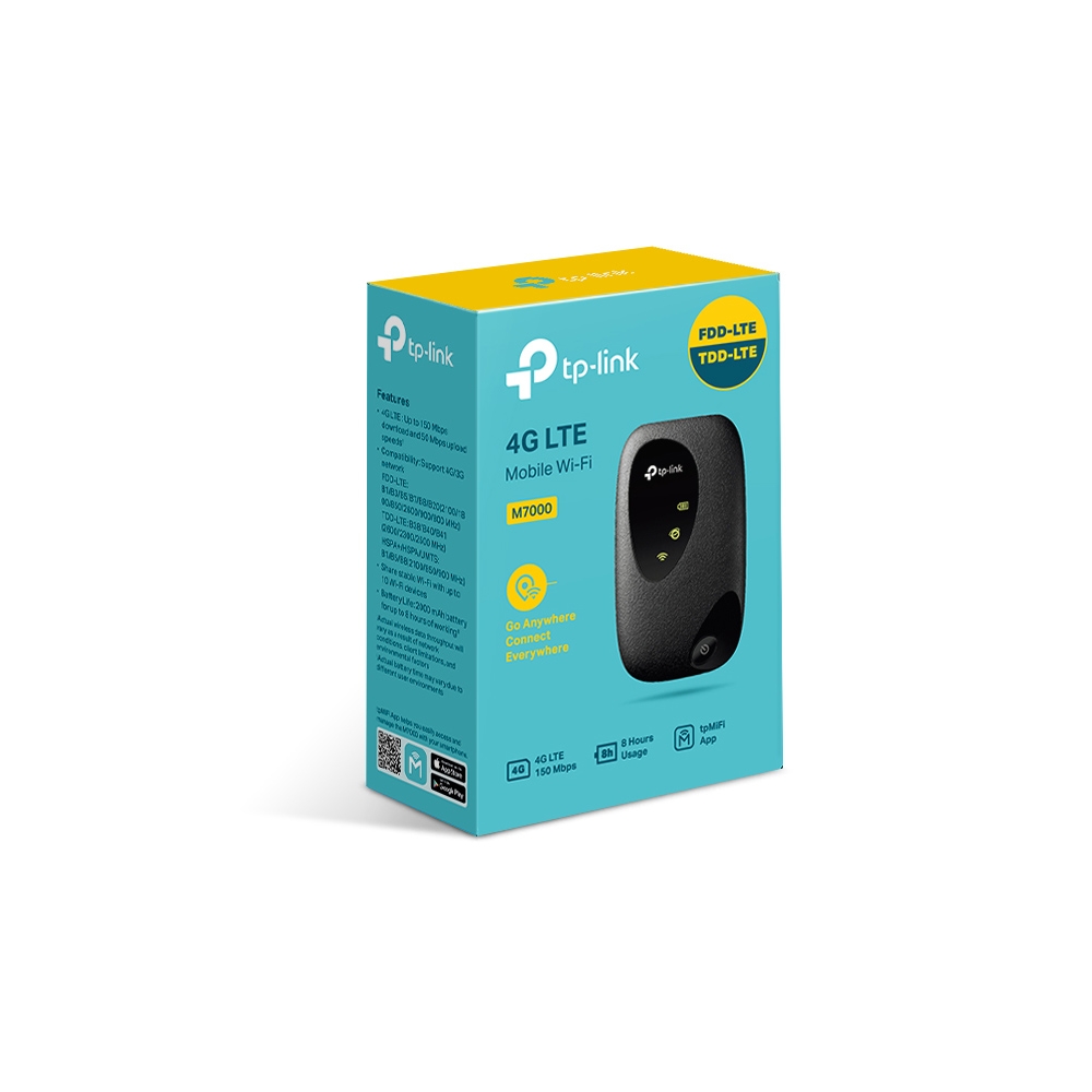 NWTL-M7000.jpg TP-LINK M7000 4G-LTE Mobile Wi-Fi 150Mbps DL 50Mbps UL