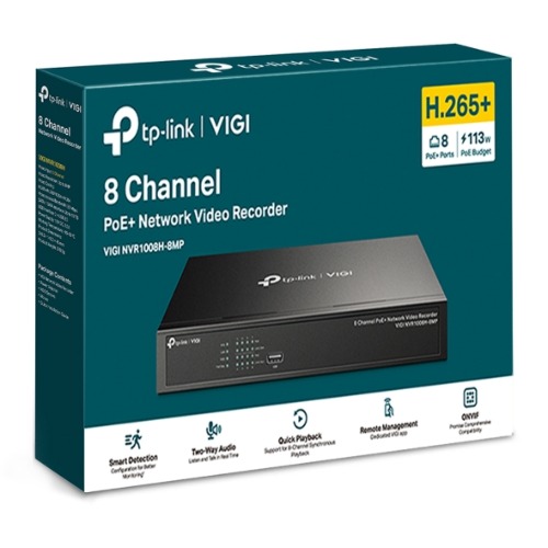 NWTL-NVR1008H-8MP.jpg TP-LINK VIGI NVR1008H-8MP 8 Channel PoE+ Network Video Recorder