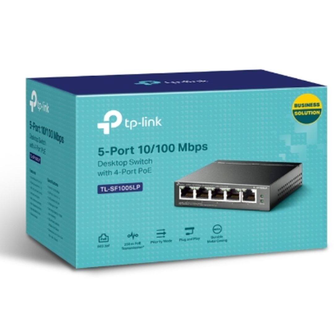 NWTL-SF1005LP.jpg TP-LINK TL-SF1005LP 5-Port 10/100Mbps Desktop Switch with 4-Port PoE