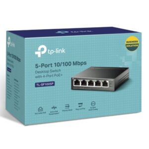 TP-LINK TL-SF1005P (CH) 5-Port 10/100Mbps Desktop Switch with 4-Port
