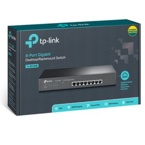 TP-LINK TL-SG1008 8-Port Gigabit Unmanaged Switch 13" Desktop Rackmountable