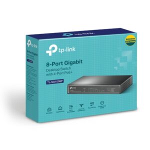 TP-LINK TL-SG1008P 8-Port Gigabit Desktop Unmanaged Switch with 4-Port