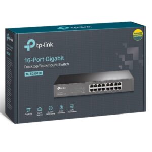 TP-LINK TL-SG1016D 16-Port Gigabit Desktop/Rackmount Unmanaged Switch