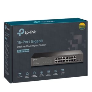 TP-LINK TL-SG1016DE 16-Port Gigabit Easy Smart Switch Network Monitoring