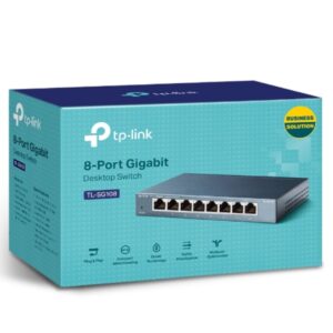 TP-LINK TL-SG108 8-Port Gigabit Desktop Switch Steel Case Fanless
