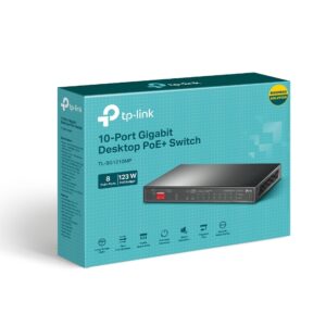 TP-LINK TL-SG1210MP 10-Port Gigabit Desktop Switch with 8-Port PoE+PORT: