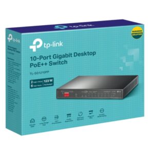 TP-LINK TL-SG1210PP 10-Port Gigabit Desktop Switch with 6-Port PoE+