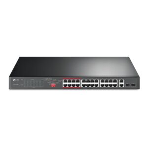 TP-LINK TL-SL1226P 24-Port 10/100Mbps + 2-Port Gigabit Unmanaged PoE+