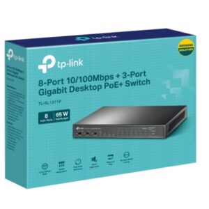 TP-LINK TL-SL1311P 8-Port 10/100Mbps + 3-Port Gigabit Desktop Switch