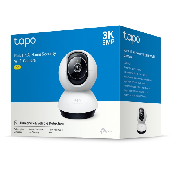 NWTL-TC74.jpg TP-LINK TC74 Pan/Tilt AI Home Security Wi-Fi Camera