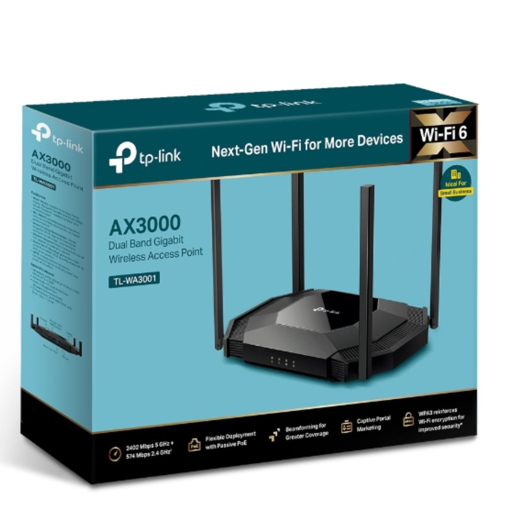 NWTL-WA3001.jpg TP-LINK TL-WA3001 AX3000 Gigabit Wi-Fi 6 Access Point