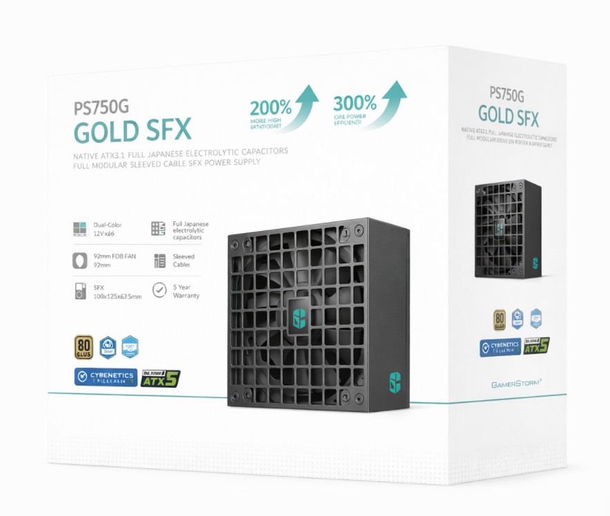 PSD-PS750G.jpg DEEPCOOL R-PS750G-FE0B-JGAU PS750G 750W Gamer Storm SFX