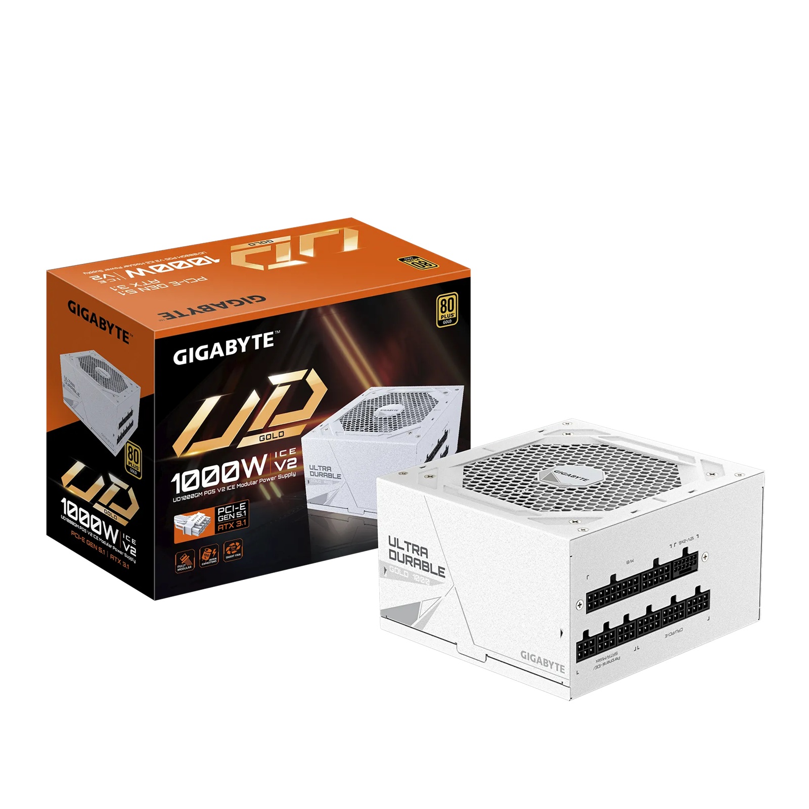 PSG-UD1000GMPG5ICE.jpg Gigabyte GP-UD1000GM PG5 ICE UD1000GM PG5 ICE 1000W ATX PSU Power