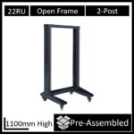 LDR WB-OR-B6622 Flat Packed 22U 2-Post Open Frame Rack