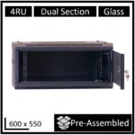 LDR WB-DS65040NB Assembled 4U Hinged Wall Mount Cabinet (600mm