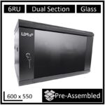 LDR WB-DS65060NB Assembled 6U Hinged Wall Mount Cabinet (600mm