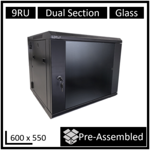 LDR WB-DS65090NB Assembled 9U Hinged Wall Mount Cabinet (600mm