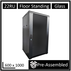 LDR WB-NC602215B Assembled 22U Server Rack Cabinet (L600mm x