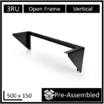 LDR WB-CA-3503 Open Frame 3U Vertical Wall Mount Frame