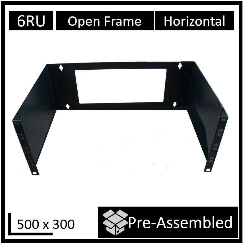 RCLDR-OF300-6U.png LDR WB-CA-3406 Open Frame 6U Wall Mount Frame (500mm