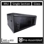 LDR WB-SS64040NB Assembled 4U Wall Mount Cabinet (600mm x