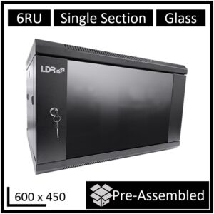LDR WB-SS64060NB Assembled 6U Wall Mount Cabinet (600mm x