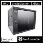 LDR WB-SS64090NB Assembled 9U Wall Mount Cabinet (600mm x