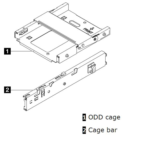 SVL-4XF7A78619-D.jpg Lenovo ISG 4XF7A78619 LENOVOThinkSystem ST50 V2 Slim ODD Cage Kit
