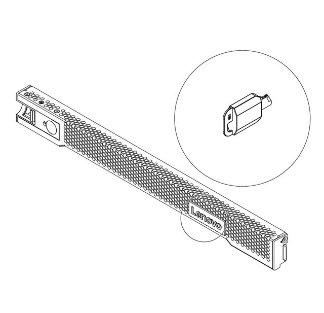 SVL-4XH7A09890-D.jpg Lenovo ISG 4XH7A09890 ThinkSystem SR630 V2/SR645 Security Bezel v2