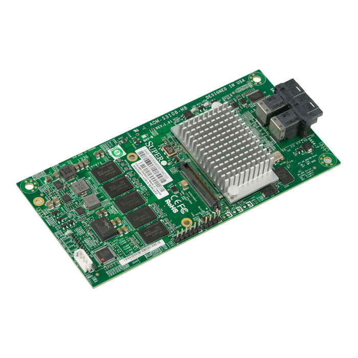 SVSM-AOM-S3108M-H8.jpg Supermicro AOM-S3108M-H8 storage controller (RAID) - SAS 12Gb/s