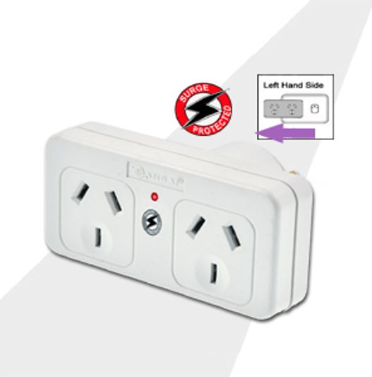 UPSA-PB017LS.jpg Generic PAD-017LS Sansai Surged Protected Double Adaptor Left Side