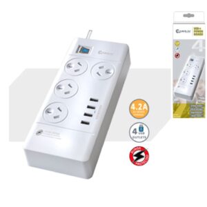Generic PAD-4044C Sansai 4 Outlets & 4 USB Outlets