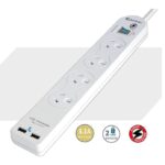 Generic PAD-503USB Sansai 4 Way Basic Powerboard USB Ax2
