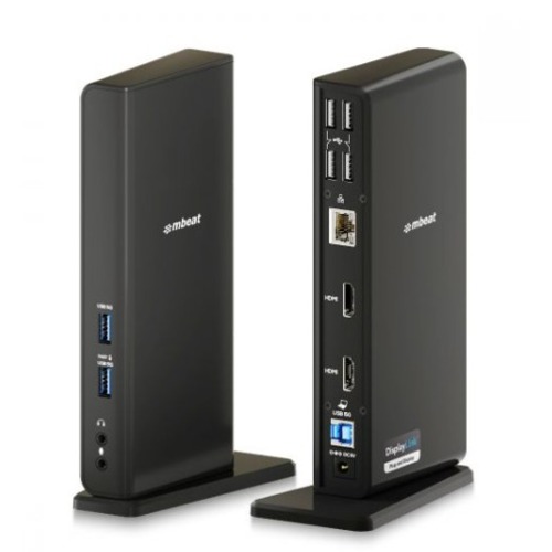 USMB-DOCK-DLD20.jpg MBEAT MB-DOCK-DLD20 ® USB-C/A Dual HDMI DisplayLink Docking Station